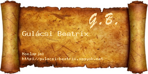 Gulácsi Beatrix névjegykártya