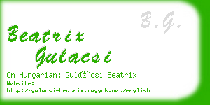beatrix gulacsi business card